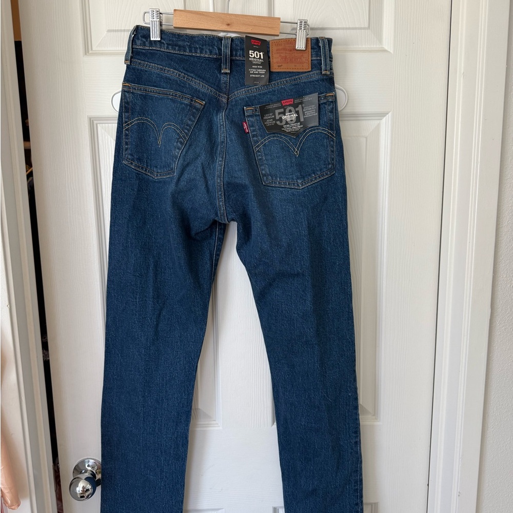 Levi's 501 Women's Straight Leg Jeans - Dark Blue